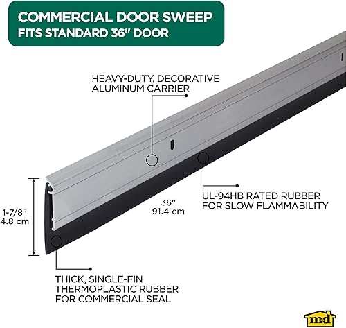 Miniatura 2 de M-D Building Products 68247 - Barrido de puerta de grado comercial EPDM de 36 pulgadas DB006