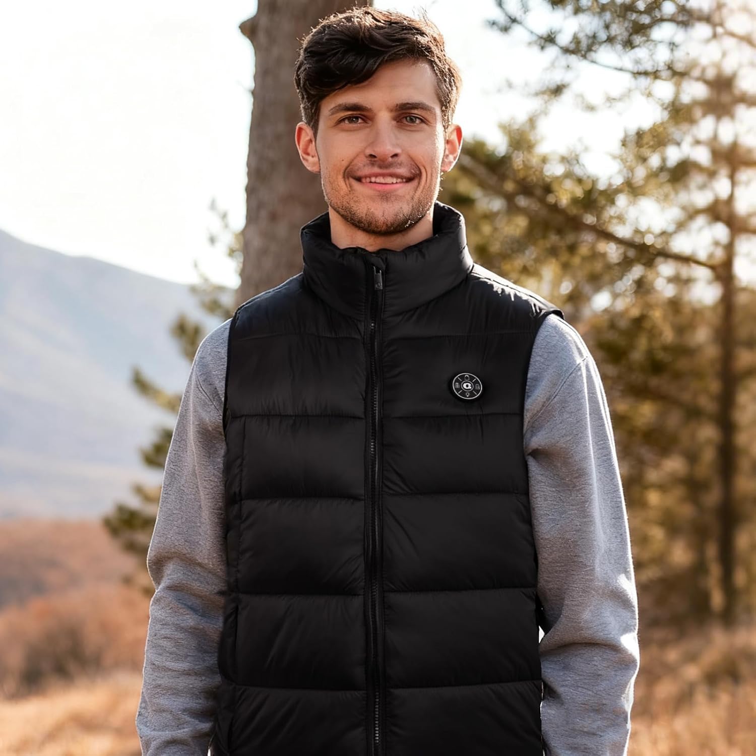 Men's Heated Vest With 16000mAh 7.4V Battery Pack Included, Light Weight 15 Heating Zones Electric Heating Vest - Image 2