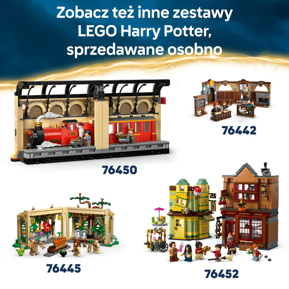 LEGO Harry Potter Zamek Hogwart: Główna wieża 76454 | Kolekcja modułowa, model zamku z figurkami, prezent dla fana Harry’ego Pottera 10+, zestaw klocków dla dzieci, 2135 elementów
