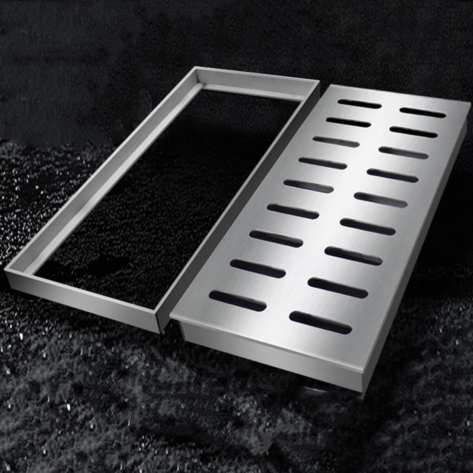 Grilles de drainage en acier inoxydable sous clôture et siphon de sol
