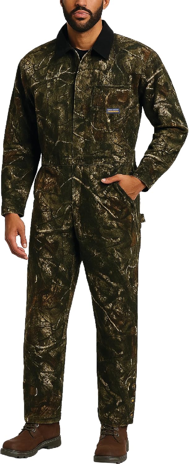 Bass Creek Outfitters Mens Coveralls - Water Resistant Long Sleeve Work Wear Jump Suit Insulated Coveralls for Men