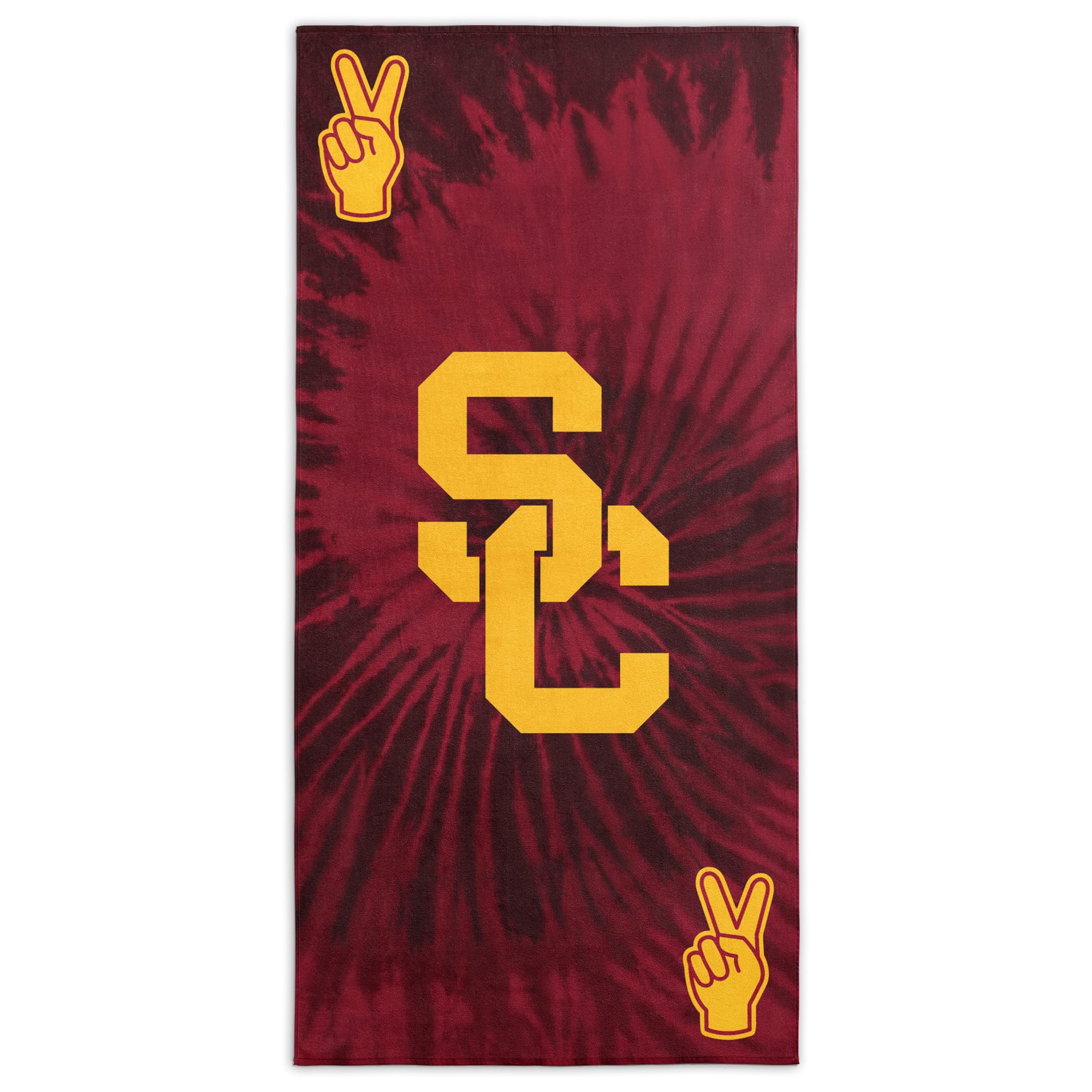 Northwest NCAA USC Trojans Unisex-Adult Beach Towel, 30" x 60", Psychedelic