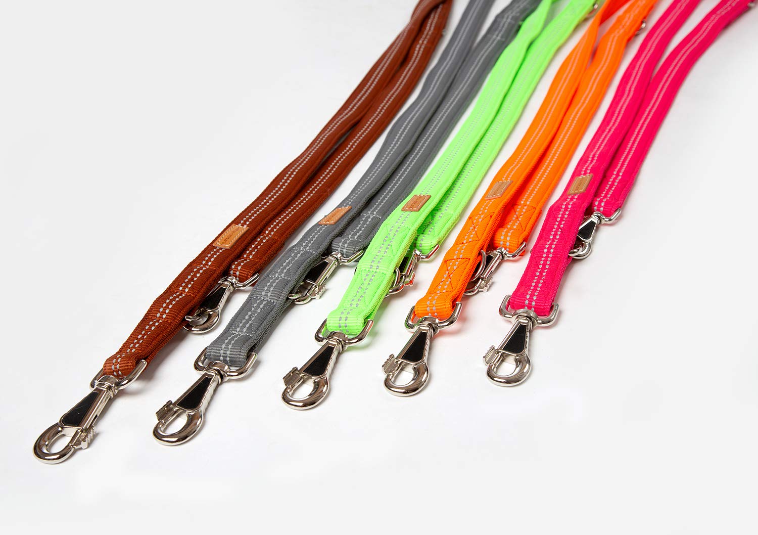 A. Hoffmann Nylon-Führleine Für Hunde – 3-fach Verstellbar 100–210 Cm, 25 Mm Breit, Uni Blau