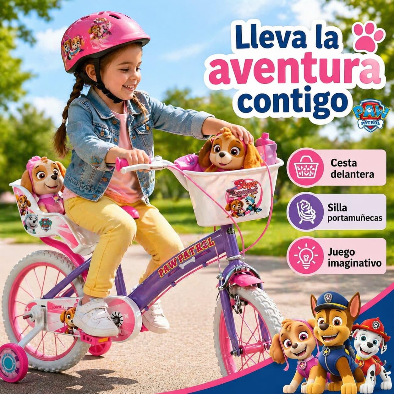 TOIMSA Bicicleta 16" Paw Patrol Niña