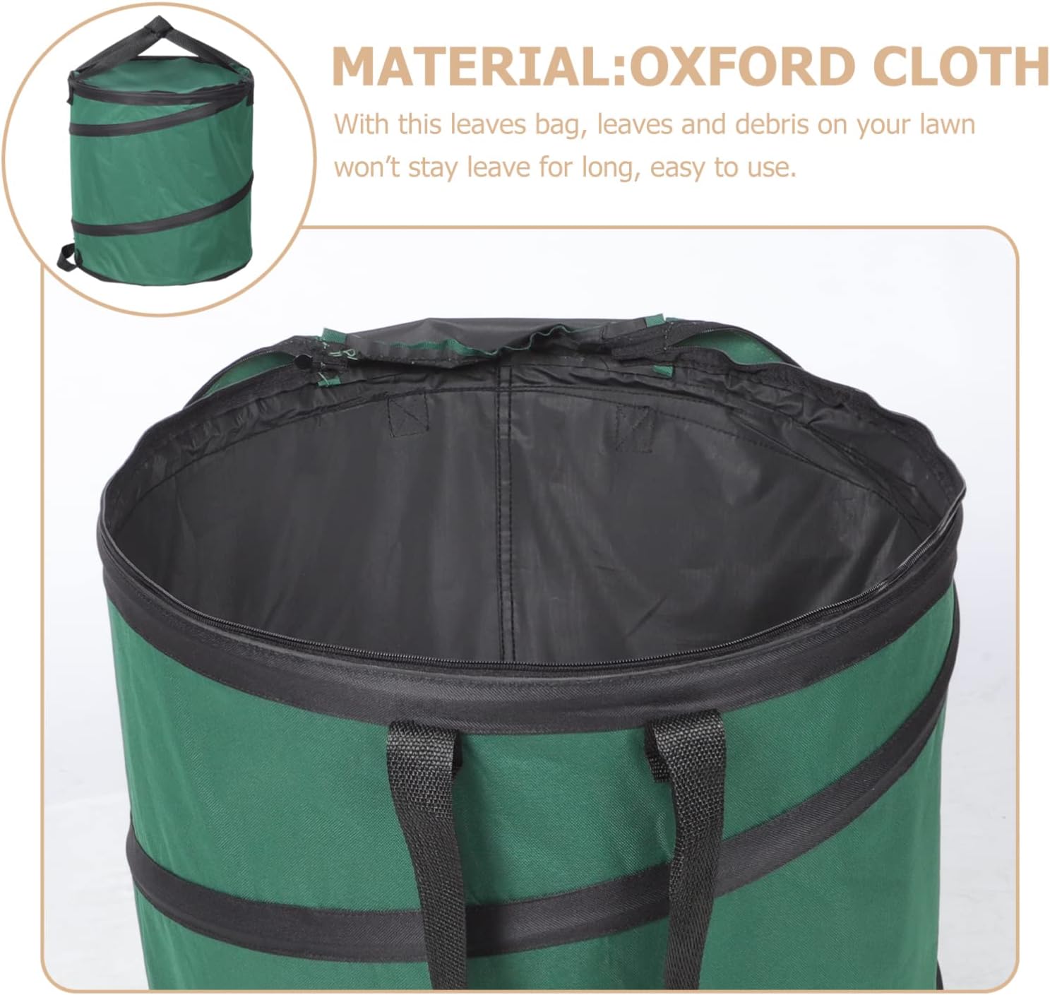 Capacity Leaf Bag Collapsible Garden Waste Container for Debris for Collecting Fallen Leaves and Weeds Durable Oxford with Handles