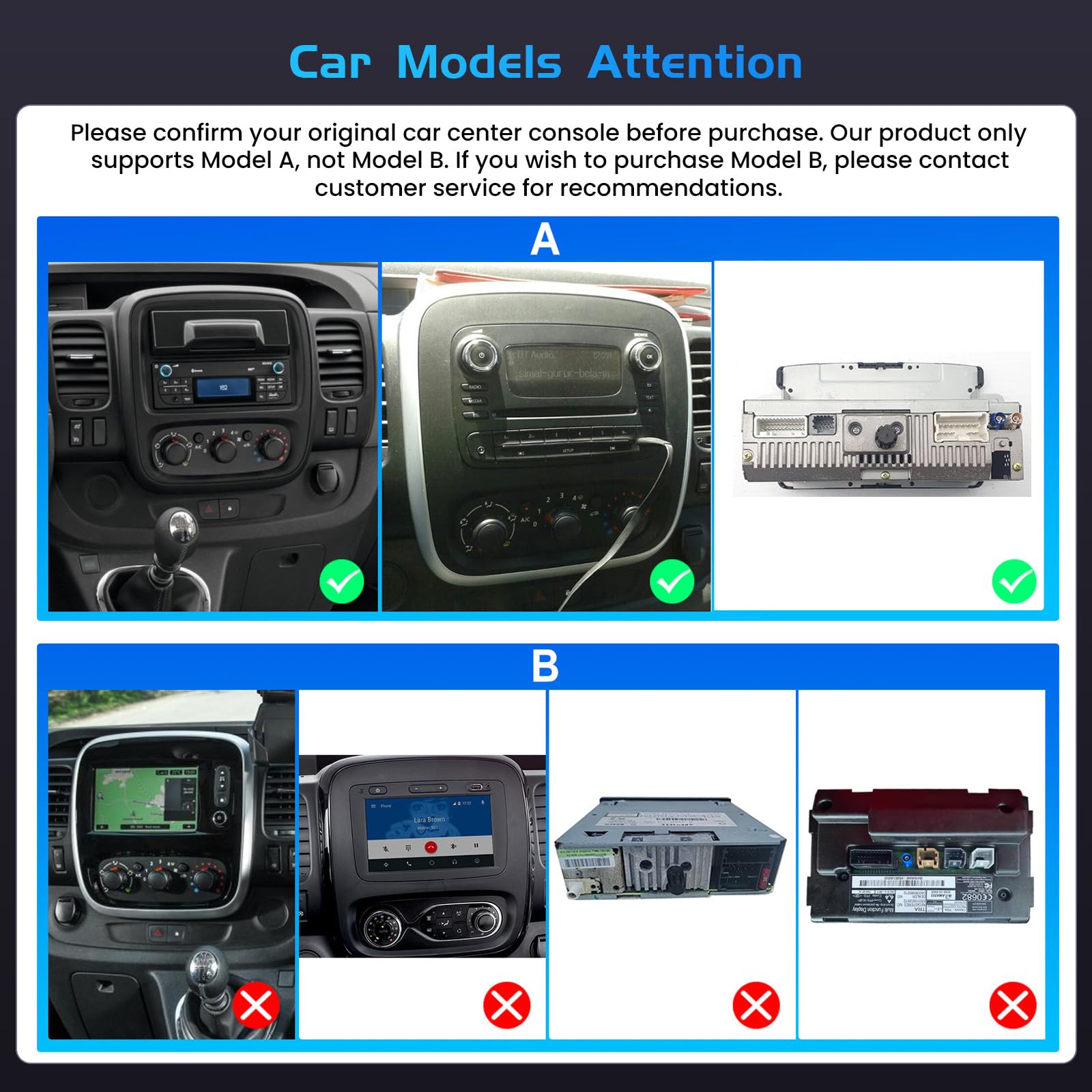Autoradio Android 15 Pour Renault Trafic 3 / Opel Vivaro B - Écran 9" In-Cell, 4+128 Go, CarPlay/Android Auto Sans Fil - 8