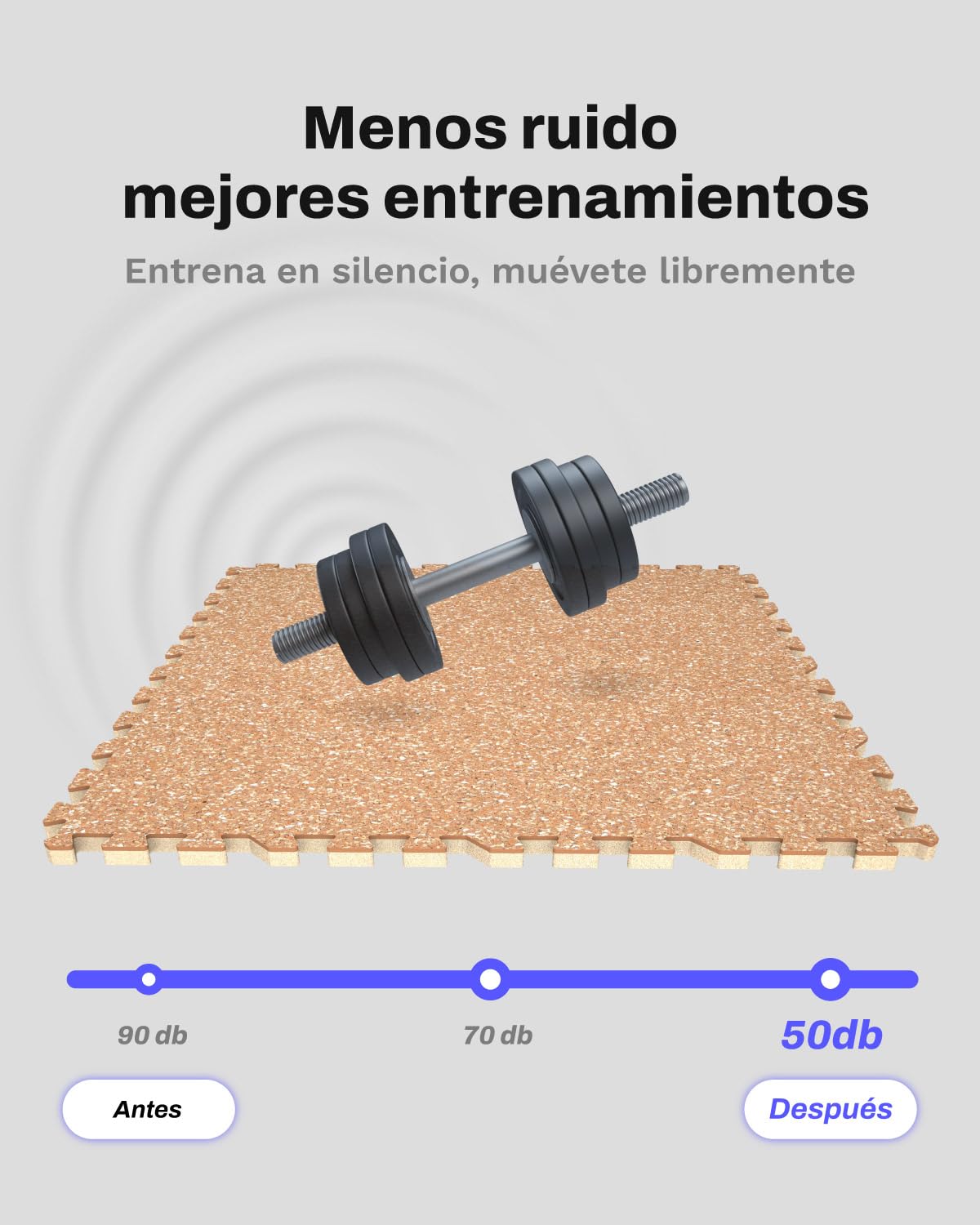 AIRHOP 12 pzs 60x60x1,4cm Suelo Gimnasio Mejorado para Equipo Pesado, Superficie de Goma Robusta, Extra Gruesa y Antideslizante, Puzzle Gym Floor para Gimnasio y Casa, 4,32 m², Madera Vetada