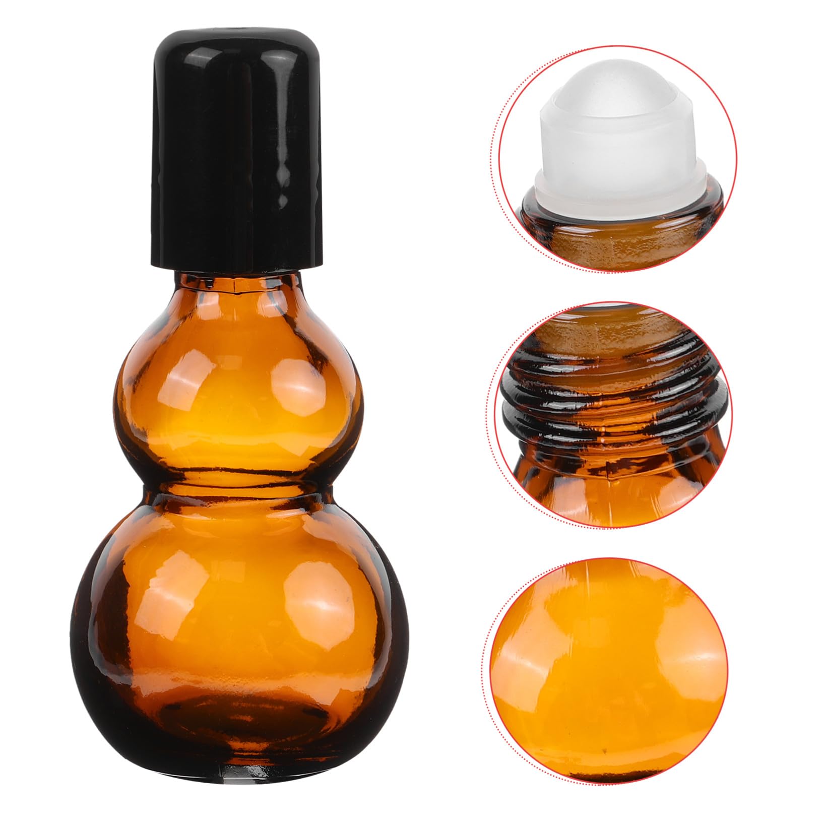 10 Pezzi Bottiglie in Vetro Marrone da 30ml, Flaconi Vuoti Ricaricabili per Oli Essenziali Design Delicato, Leggeri per Casa e Salone di Bellezza
