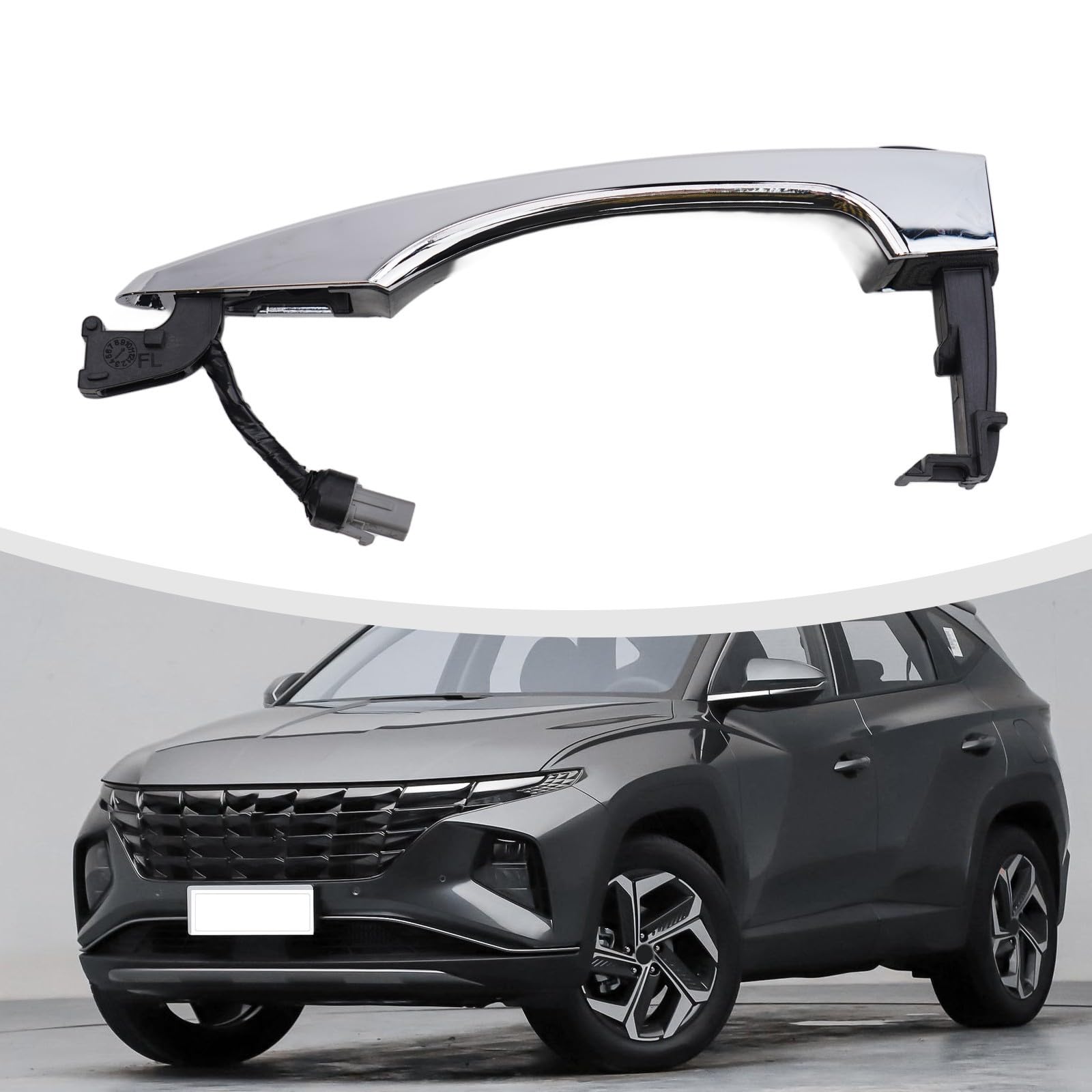 SPORTARC per for smart Key Equipaggiata Maniglia Esterna Anteriore Sinistra per for hyundai per for tucson (2016 2021), Codice Parte OEM 82651D3710