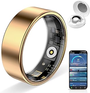 HPLSZCN Smart Ring for Men Women – Sleep Monitor, Fitness Tracker with Heart Rate and Blood Oxygen, Waterproof 10ATM Batte…