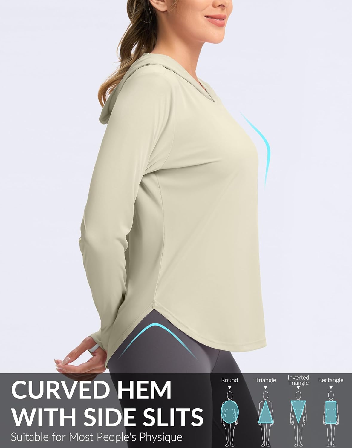 G Gradual Women's UPF 50+ Sun Shirt with Hoodie Long Sleeve UV Protection Shirts Lightweight Hiking Fishing Shirts for Women - Image 5