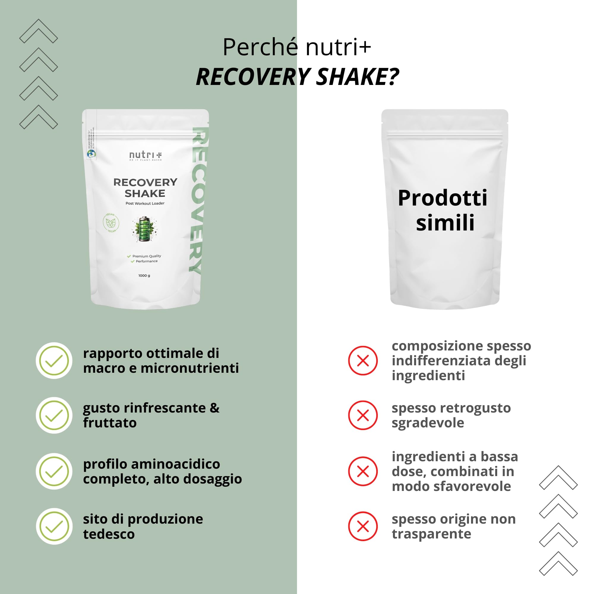nutri+ vegan V-Loader Powder, Sacchetto 1000 g, Ice Tea Peach