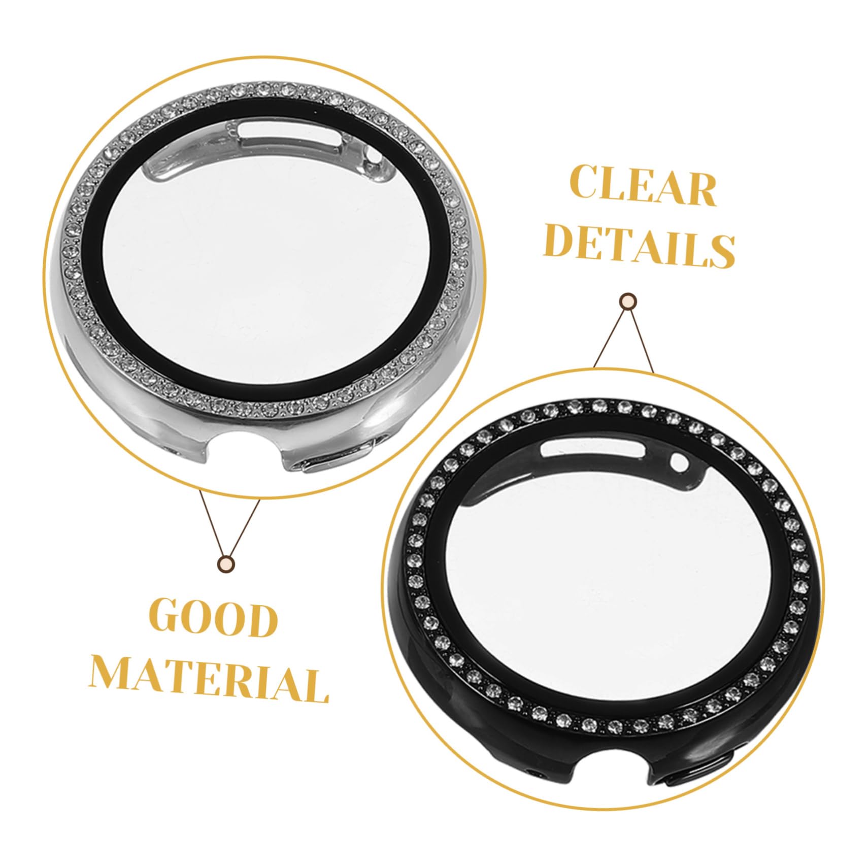 OSALADI 9pezzi Custodia Protettiva Per Orologio Cover Trasparente Nera Per Watch Protezione Completa Per Schermo e Leggera e Resistente Agli Urti