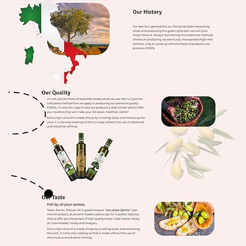 Miniatura 7 de Ariston Aceite de oliva virgen extra "The Very Best", rico en antioxidantes, prensado en frío, calidad premium, producto de Grecia (8.5 fl oz) 8.45