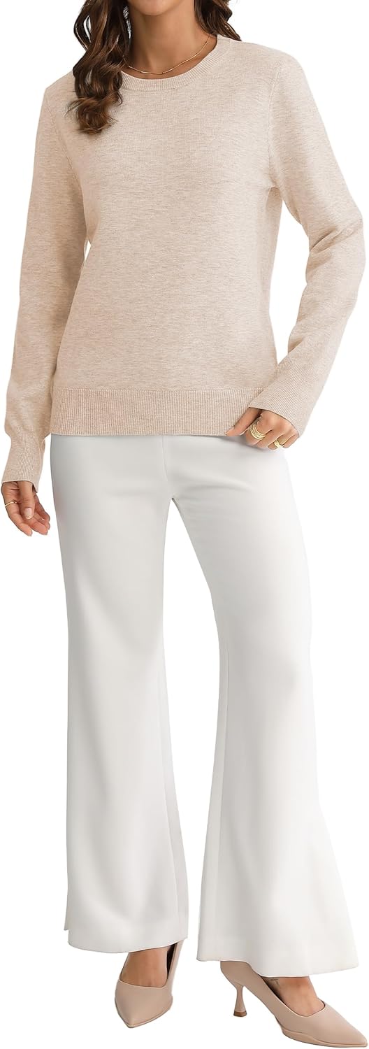 QUALFORT Women’s Lightweight Sweater Pullover Knit Long Sleeve for Layering Soft Casual Basic Top - Image 6