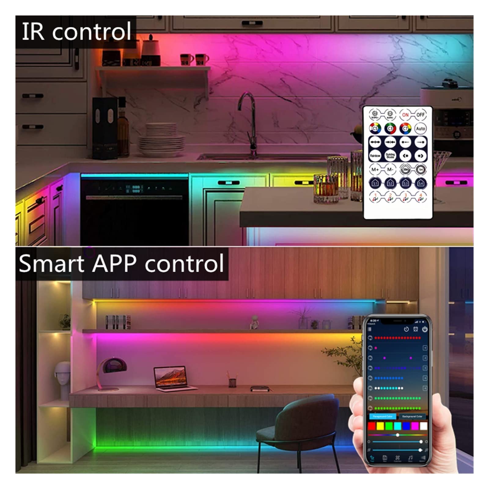 Striscia LED WS2812B Dream Color 1M-30M USB Bluetooth Control SMD 5050 RGB Tape Diodo Nastro Flessibile Retroilluminazione TV Luces Luz (5050 3 tasti, 5 M)