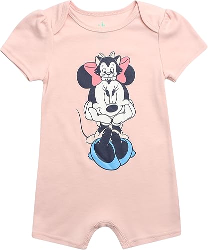 Miniatura 6 de Disney Mameluco para bebé niña Paquete de 2 mamelucos de manga corta con volantes Ropa de bebé acogedora para niñas (recién nacidobebé)