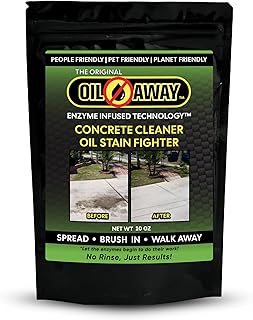 Oil Stain Fighter 10oz Driveway Size | for Embedded, Dry Oil Stains | No Rinse Concrete Cleaner for Driveways and Patios | Safe for Pets and Environment