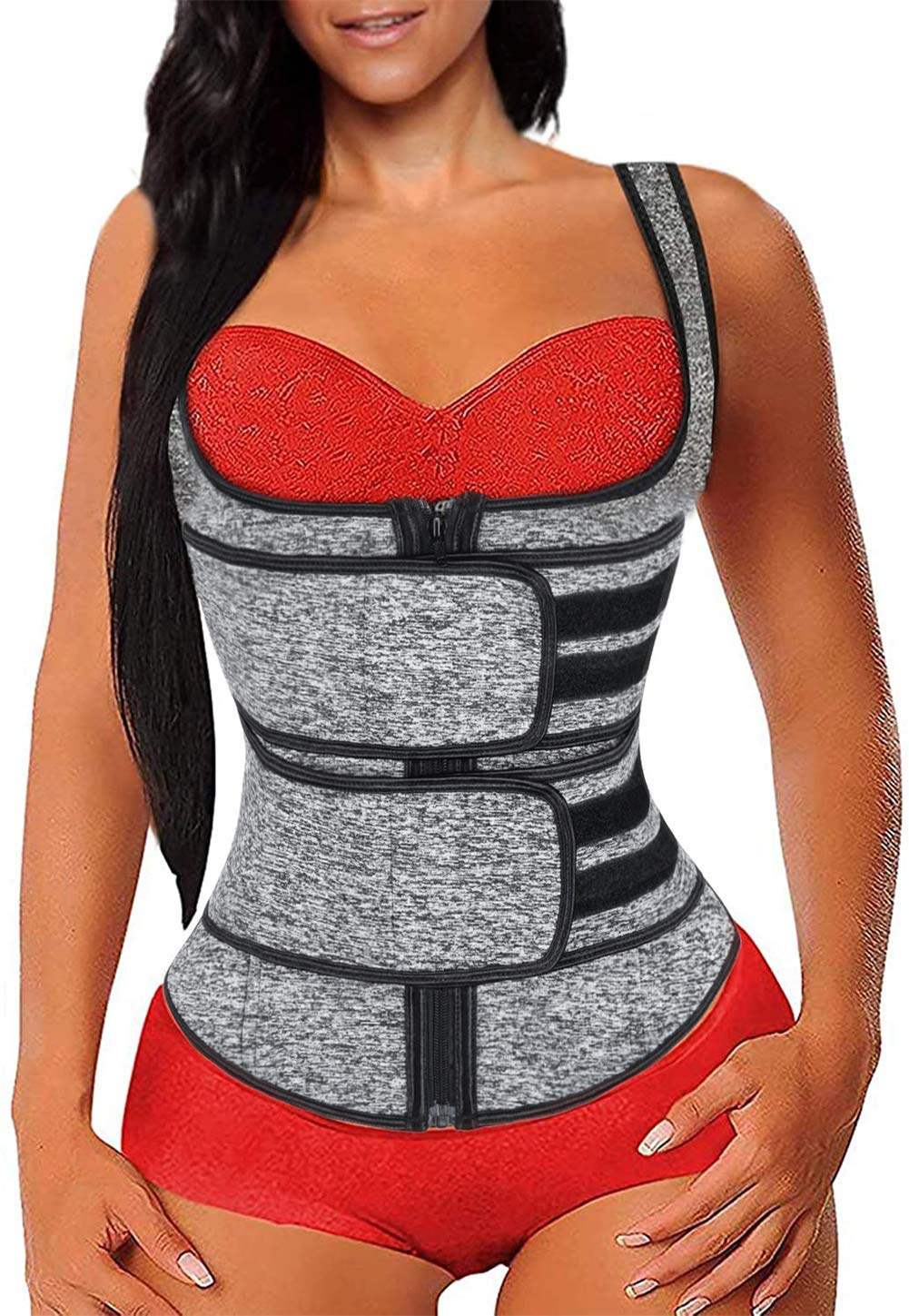 Waist Trainer for Women Plus Size Sweat Sauna Vest Tummy Control Corset Belt Slimming Waist Cincher Body Shaper