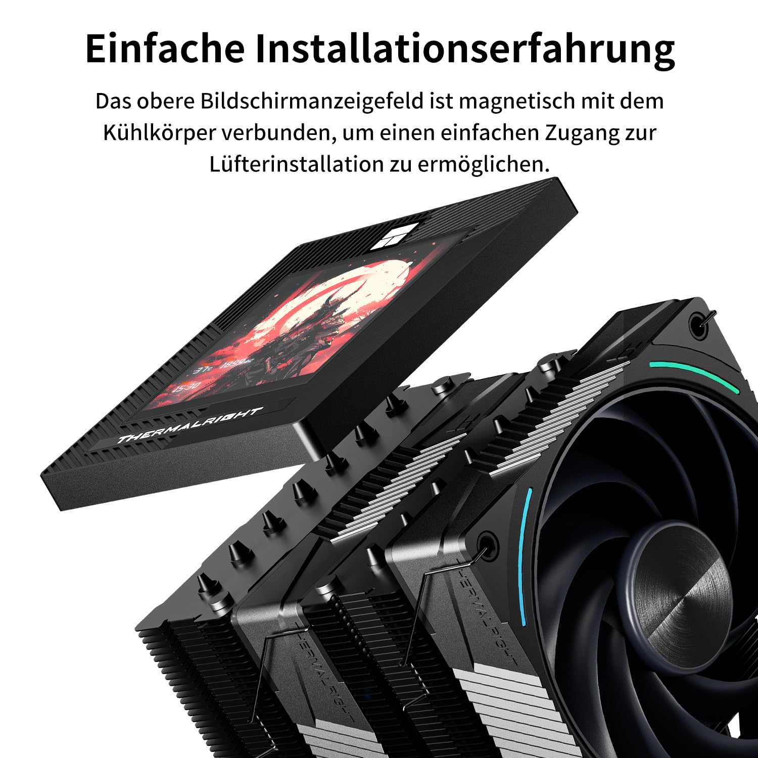 TR-Thermalright Phantom Spirit 120 Vision EVO, chłodzenie CPU, dwie wieże z 7 rurkami cieplnymi, ekran IPS 3,95 cala, dwa wentylatory 120 mm PWM, dla AM5/AM4, Intel LGA1851/1700/1150/1151/1200