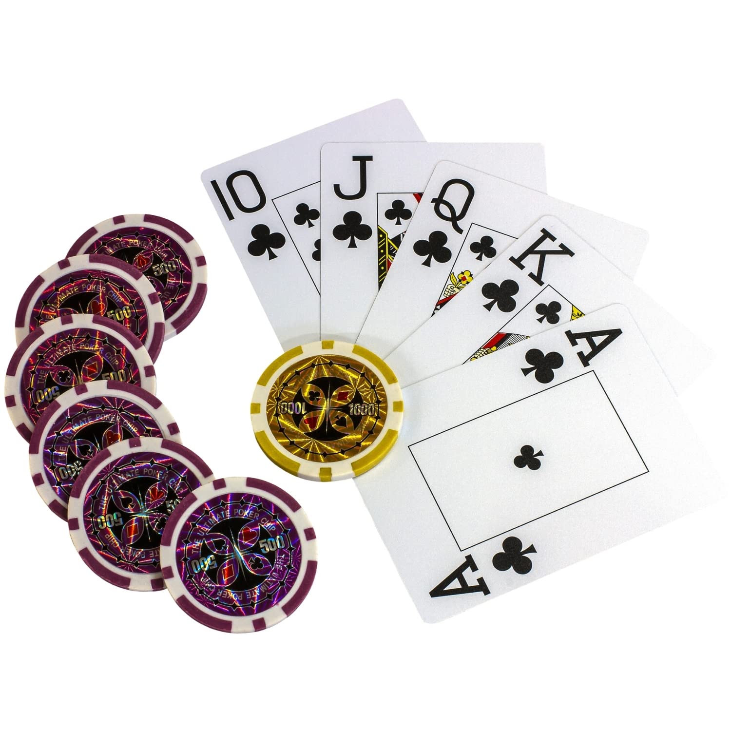 GAMES PLANET Pokerset mit 1000 Laserchips, 2 Pokerkoffer, Silver