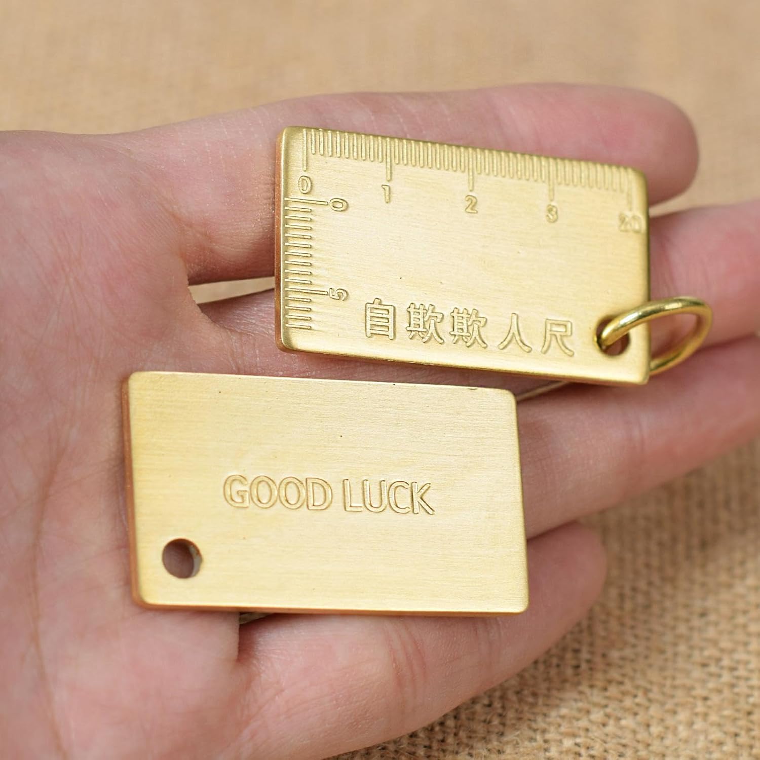 Vintage Brass Ruler Mini lifesaving Whistle Small Copper Ruler Metal Ruler Creative Keychain Pendant Small Ruler Bookmark Ruler