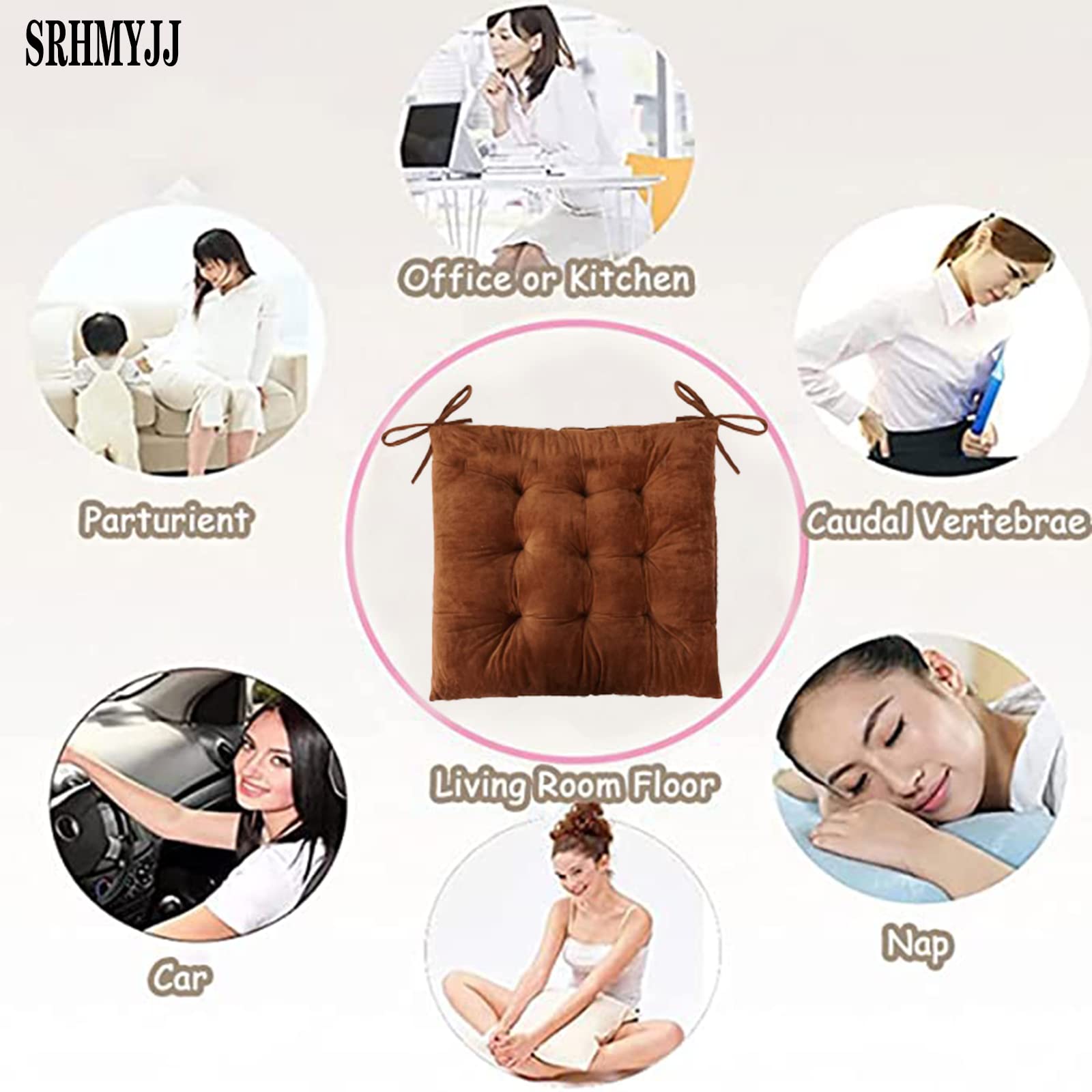 Cuscini super morbidi in velluto di cristallo Cuscini per scrivania e sedia Cuscini Tatami Cuscini per divano, Cuscino decorativo per sedia per la seduta in ufficio