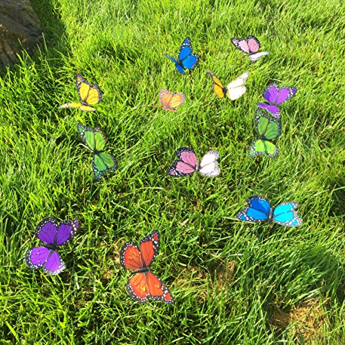 Butterfly Garden Ornaments & Patio Stakes Butterflies Plant Picks 12