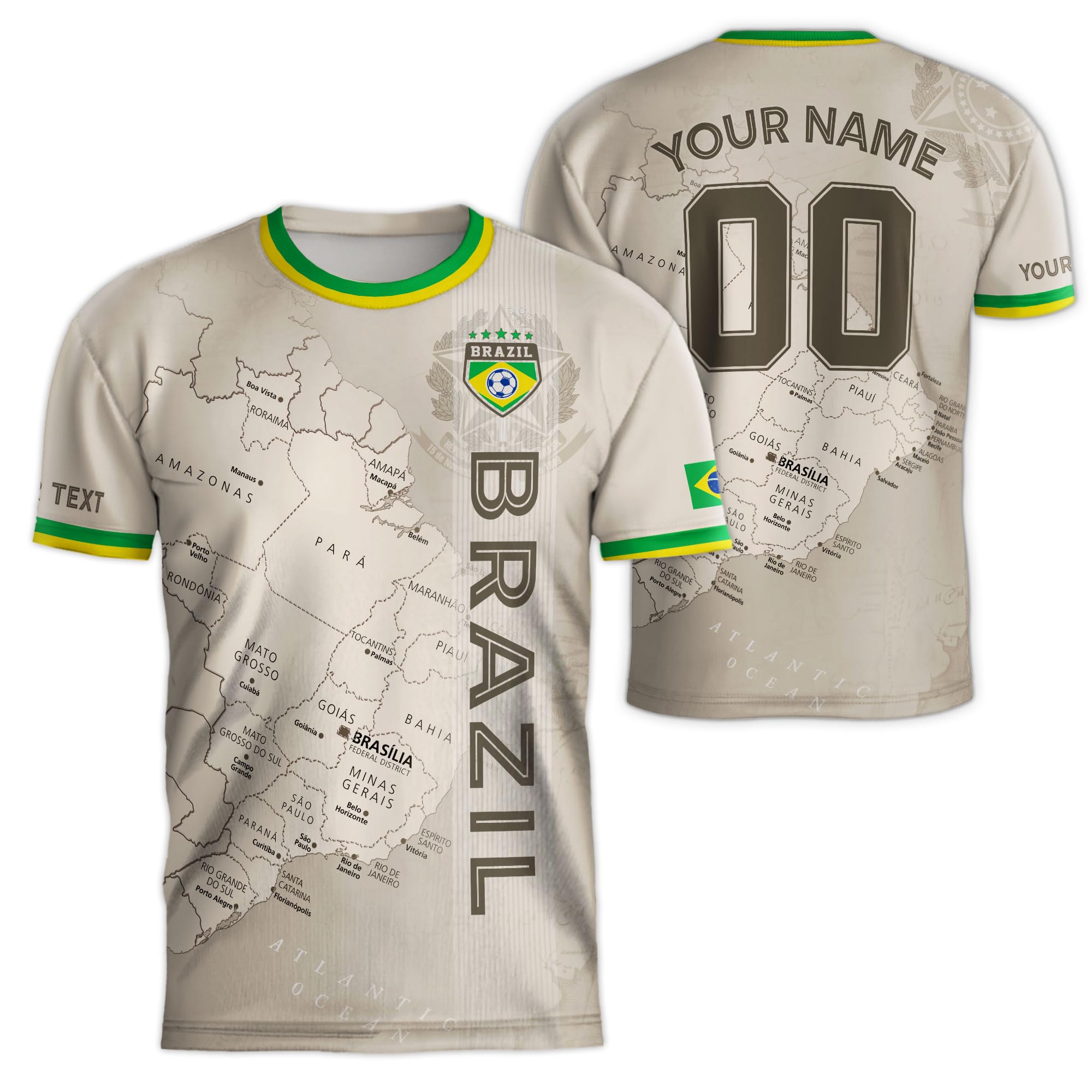 Custom Brazilians Soccer Jersey, Customized Jersey Brazil, Brazil Jersey Men, Personalized Brazilians Jersey Soccer 5