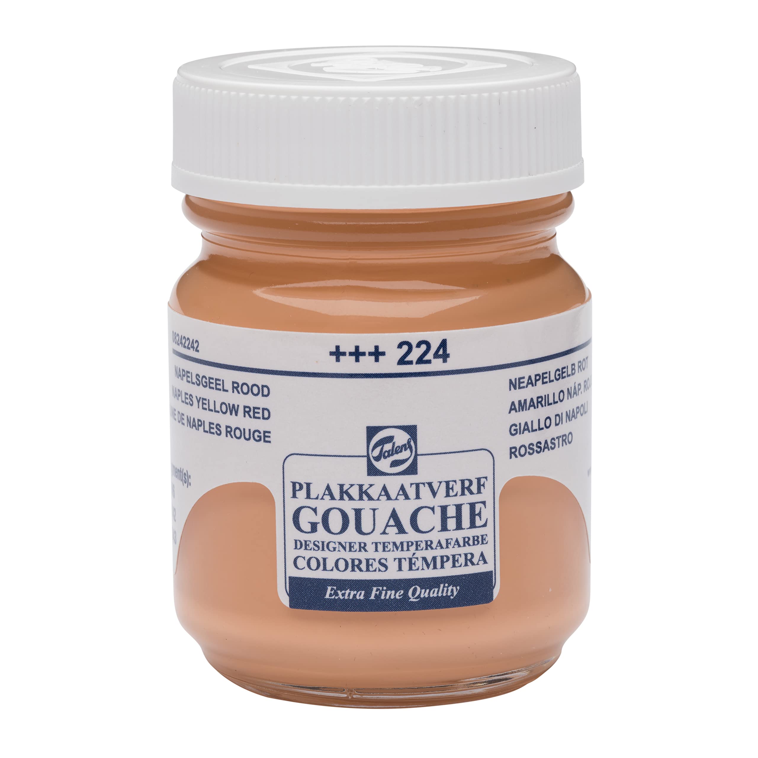 Talens Naples Yellow Red Gouache Extra Fine Quality - 50 Ml Bottle - 224 - High Pigment Matte Finish