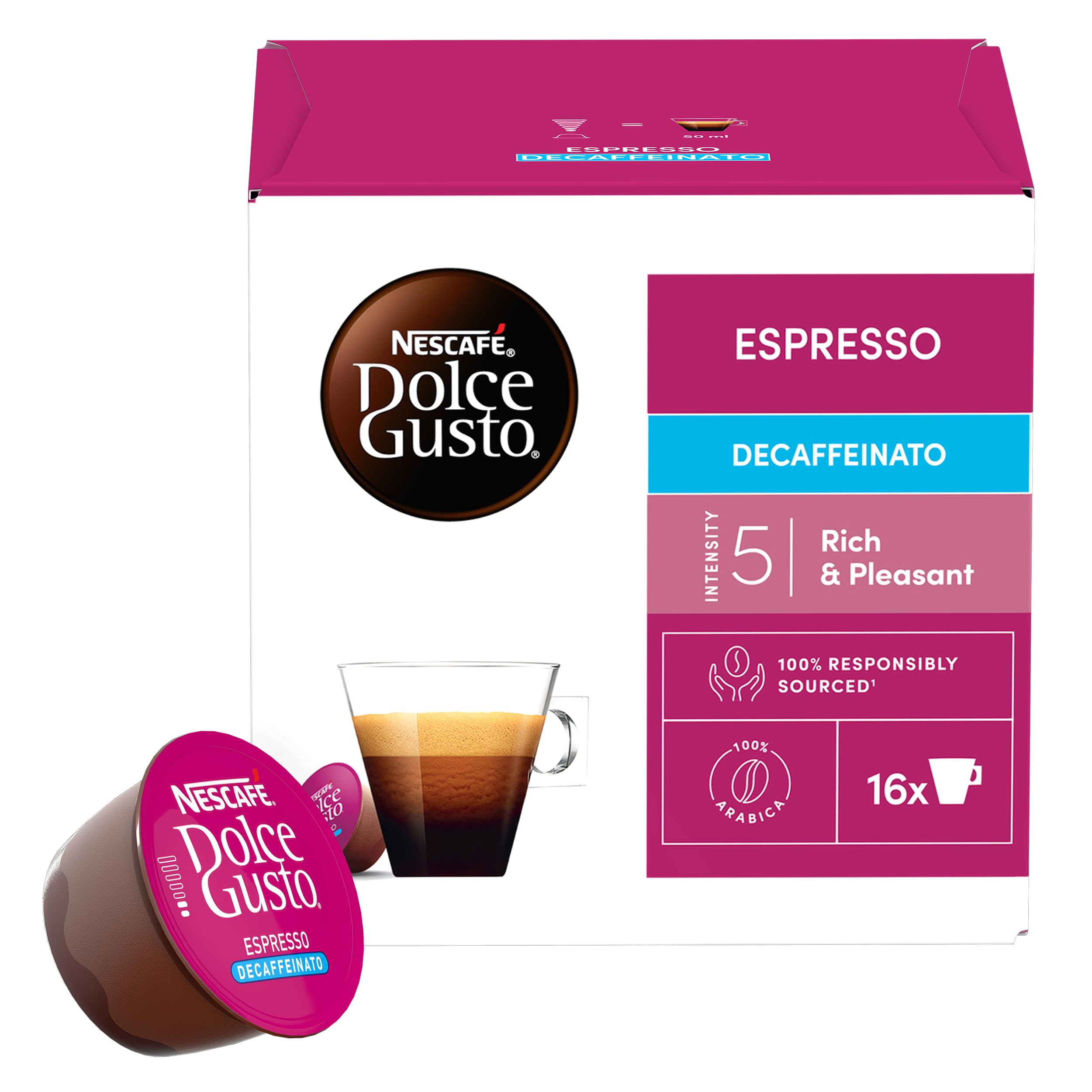 Dolce Gusto 5 Intensity Kapsułki z Kawą, Espresso Bezkofeinowe