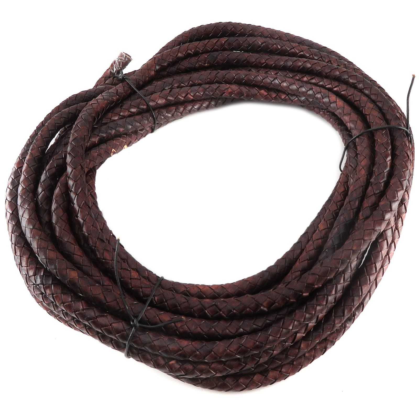 Esnado - Cordon En Cuir - Rond - 2 Mm - Marron Vieilli