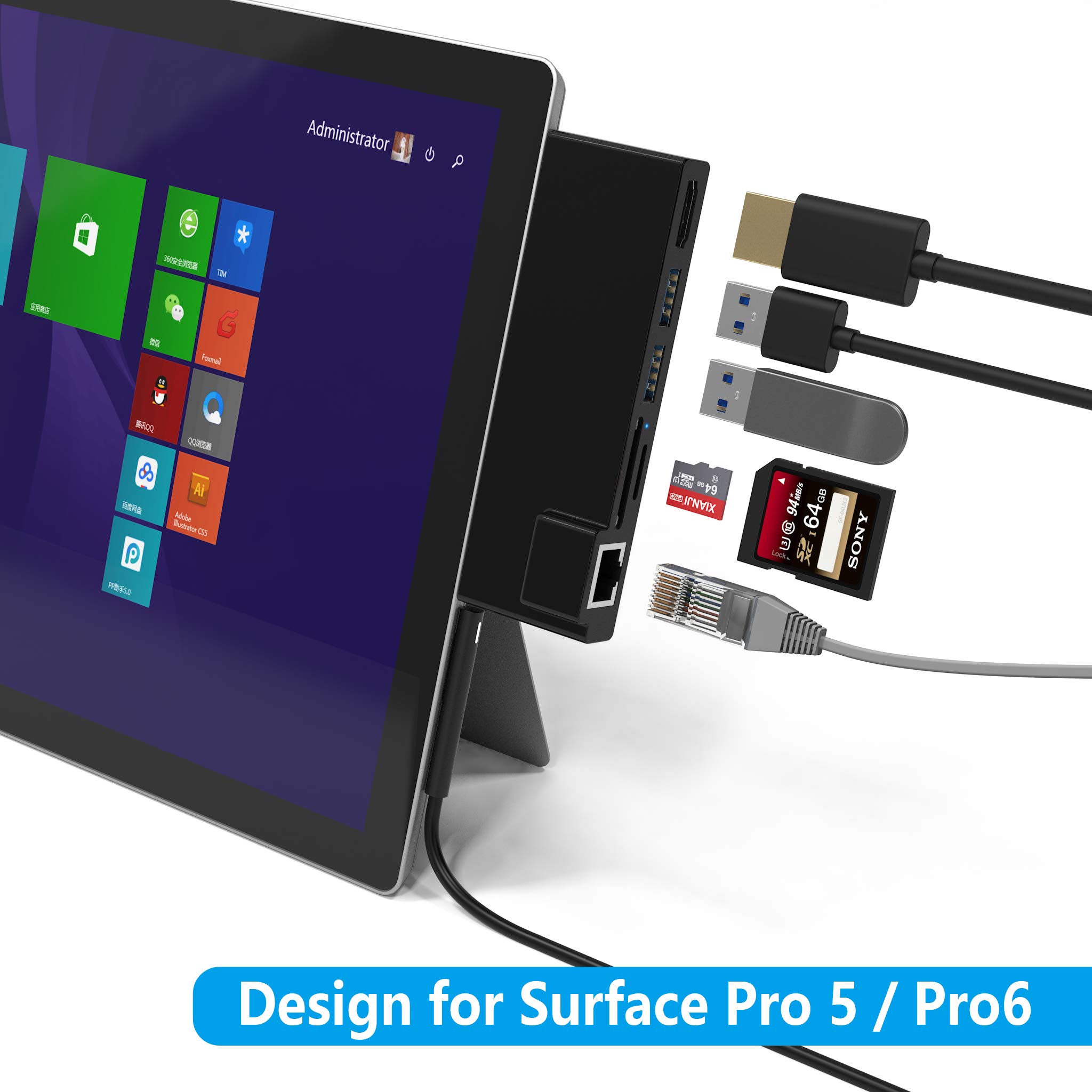 Microsoft Surface Pro 5 Pro 6 Usb 3 0 Hub Docking Station Ky S5hl F Buy Online At Best Price In Ksa Souq Is Now Amazon Sa Electronics