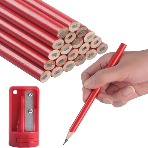 Kit de 20 Crayons de Construction, Crayons de Menuisier Rouge,