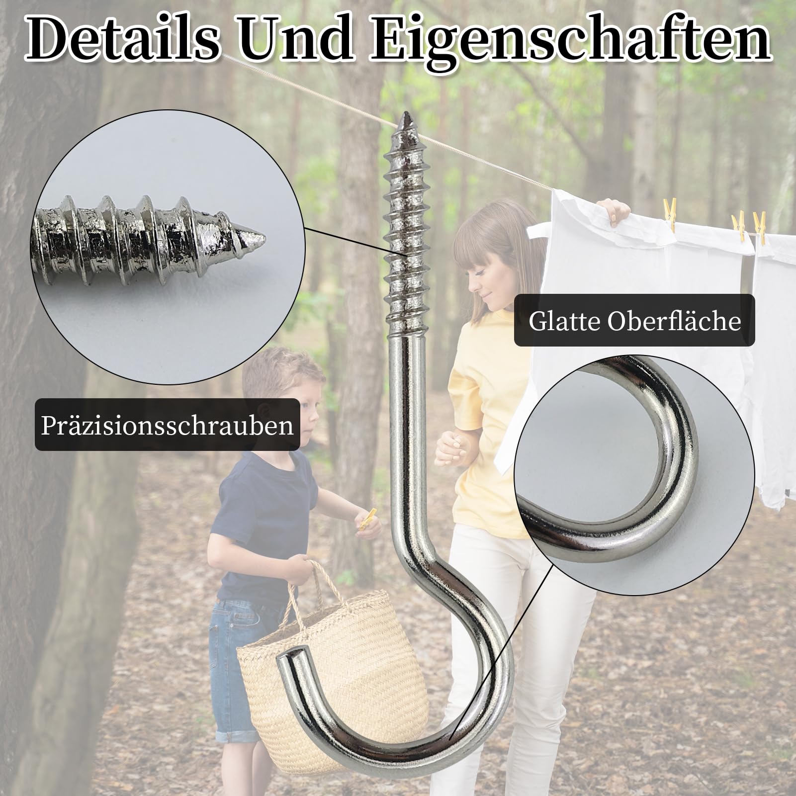 MOGADEE® Lot De 20 Crochets à Visser En Acier Inoxydable - Pour Plafond