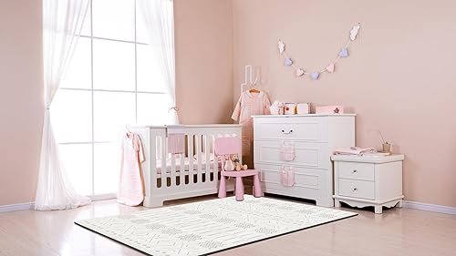 Miniatura 4 de MOON WALKERS Elegantes tapetes de juego bohemios para el suelo (4 x 6 pies), tapete de juego para bebés y niños pequeños, no tóxico, suave, grueso,