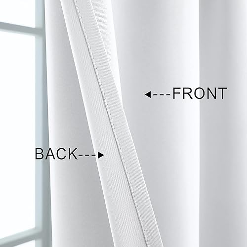 Miniatura 4 de Mrs.Naturall Cortinas opacas blancas de 84 pulgadas y cortinas pequeñas de 30 pulgadas para decoración de dormitorio y sala de estar