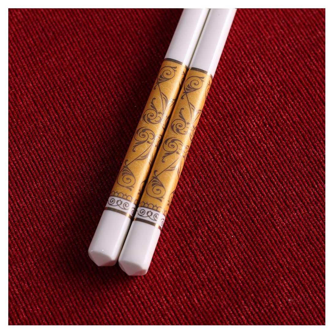Cadeau de Baguettes en Porcelaine de qualité supérieure, 1 Paire de Baguettes réutilisables en céramique osseuse de Haute qualité, Baguettes Traditionnelles Chinoises Classiques (R)