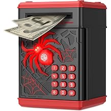 Yellcetoy Spider Safe Kids with Code Electric Money Box Boy Black