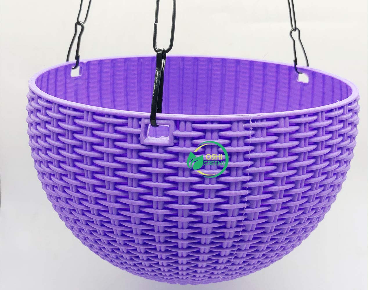 OshiGreens Hanging Flower Pot Basket with Hook Chain for Home Gardener Outdoor Planter Balcony - 2 Pack (Purple) (B082NS586M) Amazon Price History, Amazon Price Tracker