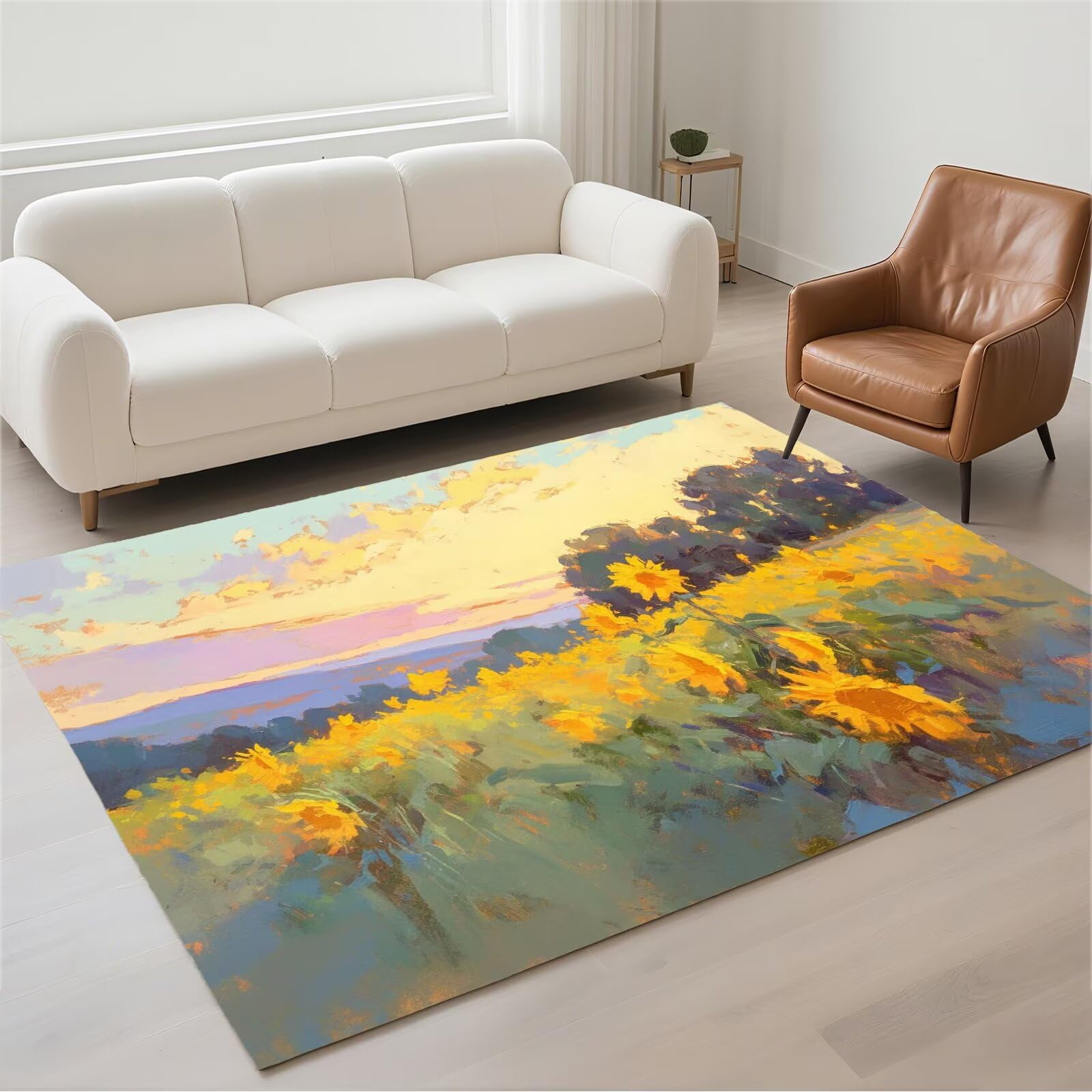 Tapis lavable antidérapant de 50x80cm en pile bouclée douce pour la maison