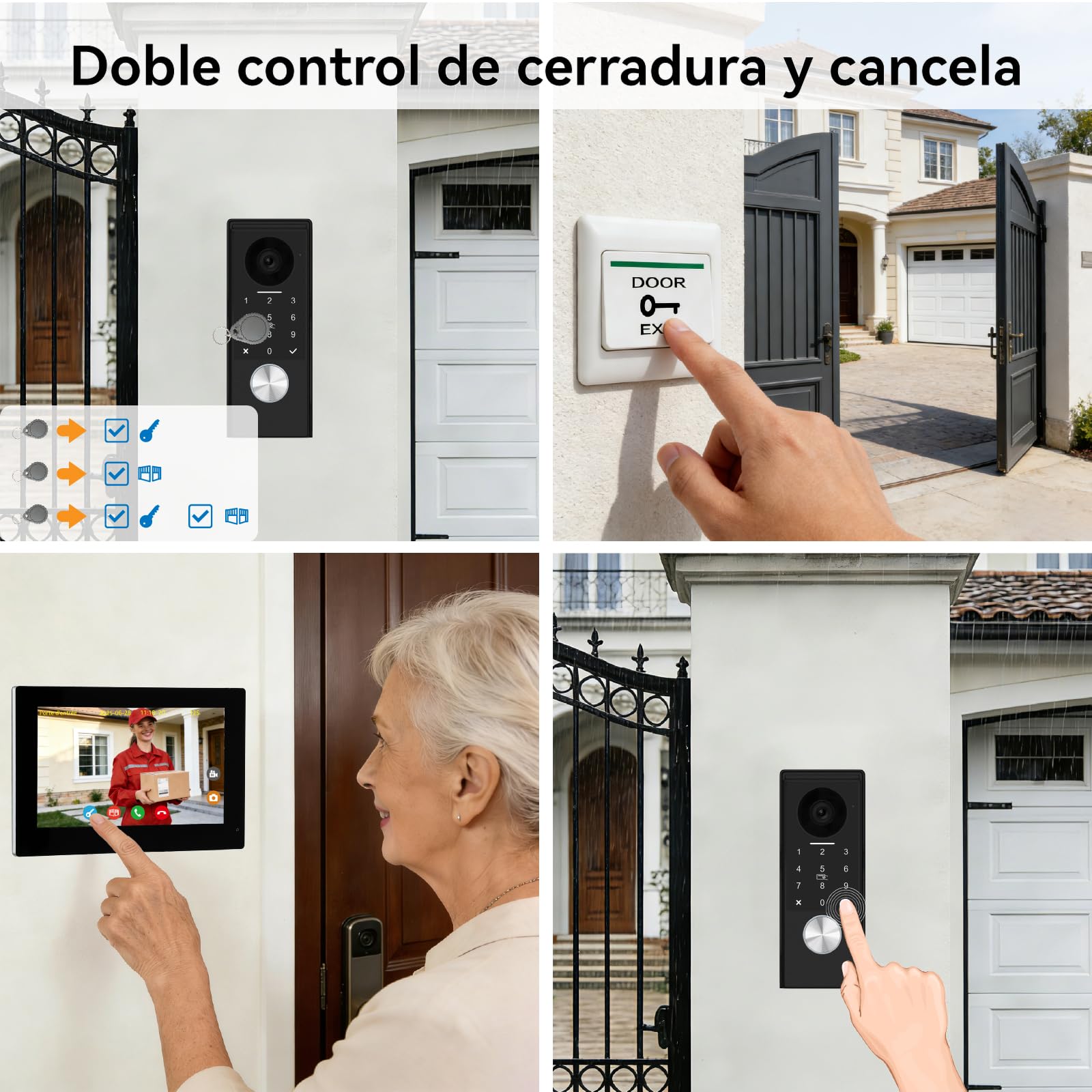 Videoportero WiFi6 2,4/5GHz Full HD 7" Pantalla Táctil Color Audio Bidireccional Detección Humano App Tuya KW07