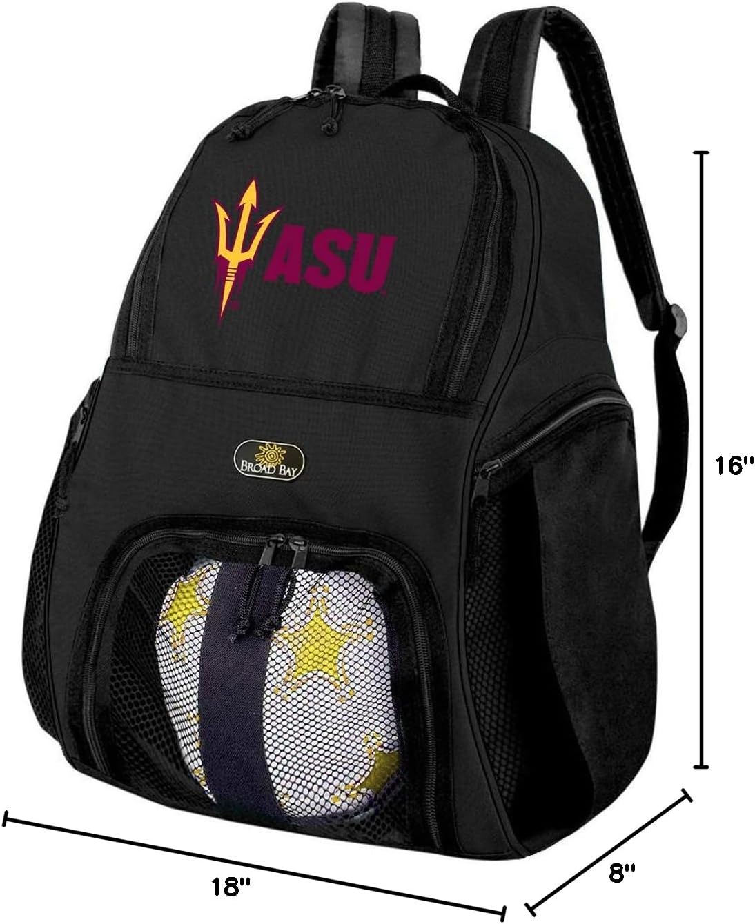 Broad Bay ASU Soccer Backpack or Arizona State University Volleyball Bag