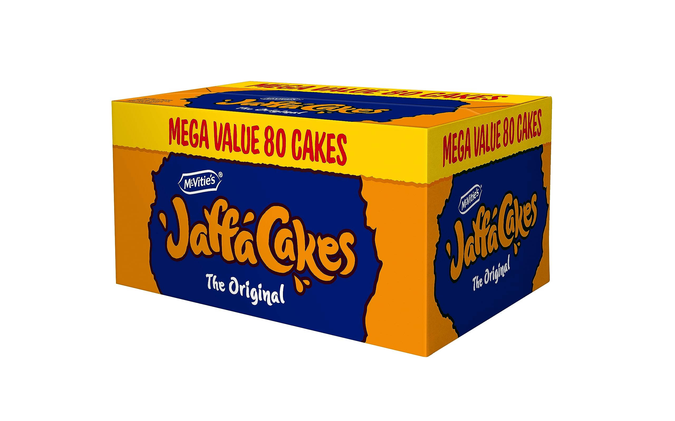 McVitie's Jaffa Cakes Mega Box Value Pack 80 Count (4 Packs of 20 Cakes) (Packaging may vary)