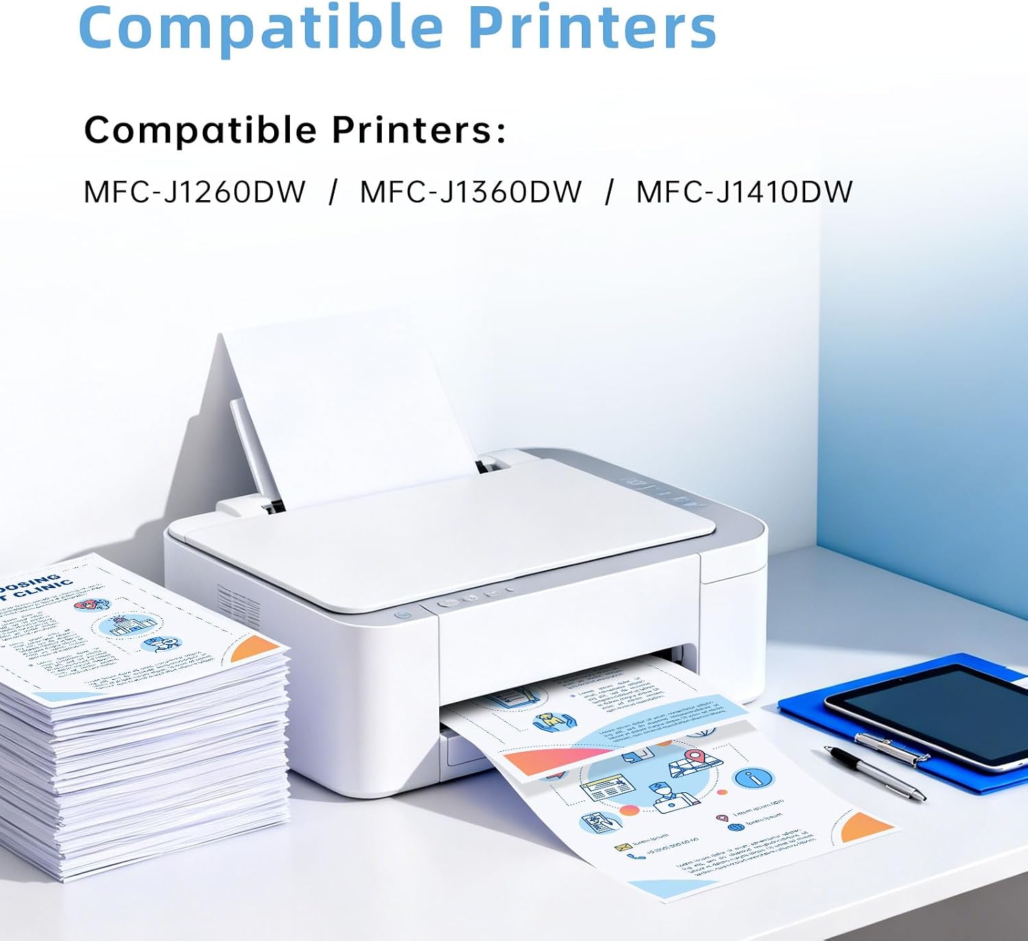 LC501 Black Ink Cartridge Replacement for Brother LC501BK Standard Yield Compatible with MFC-J1260DW J1360DW J1410DW All-in-One Printer (1-Pack) image 2