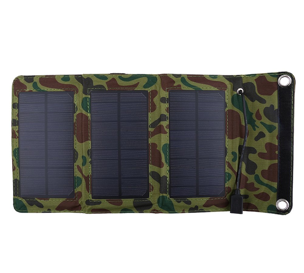 5W 5V Solar Panels Solar Battery Charger Solar Power Bank Waterproof Foldable Portable Solar Panel Charger Outdoor Mobile USB Output