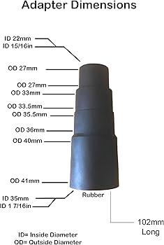 thumbnail image 2 of POWERTEC 2-1/2" To 1-1/4" Hose Reducer Dust Collector Adapter 70140 Wflfu1ddvf5wvxhs 2 of 12