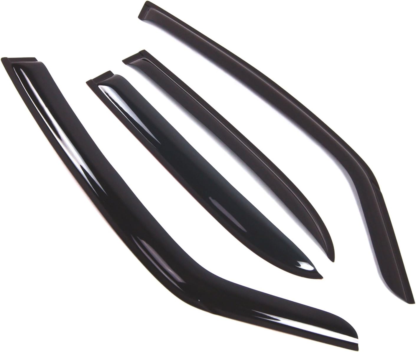 Window Visor Compatible with 2008-2010 Suzuki SX4 Crossover, DGWV2-401 Outside Mount Deflector Rain Guard Dark Smoke, 4 Pcs Set