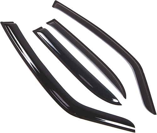 Tuningpros WD2-401 - Juego de 4 viseras para ventana (montaje exterior), deflector, protector de lluvia, compatible con Suzuki SX4 Crossover