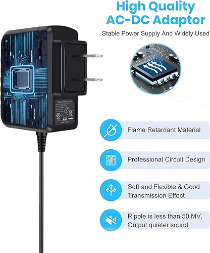 Miniatura 6 de Gonine Adaptador de fuente de alimentación de pedal de guitarra de 9 V 500 mA, compatible con pedales de efecto de guitarra BOSS de 9 voltios CC